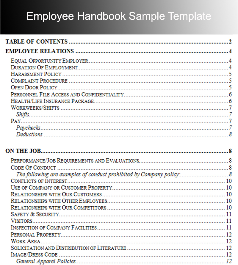 How to write a employee handbook