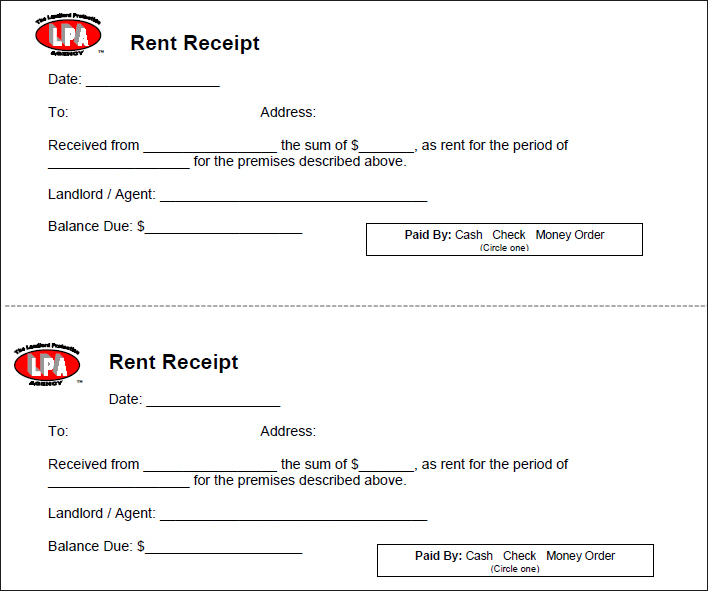 Rent receipt template – 9+ free word, excel, pdf format 