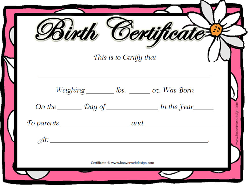 Blank Birth Certificate Template from www.creativetemplate.net