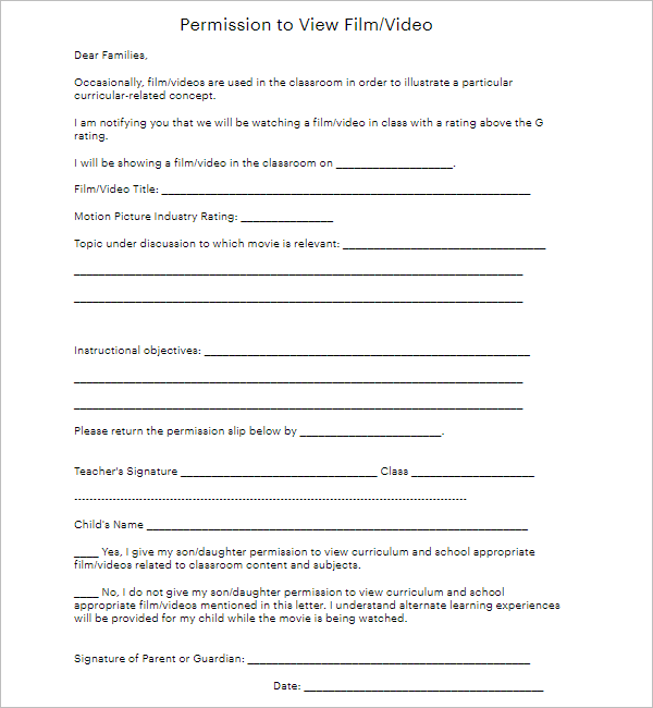 Permission Slip Forms Template from www.creativetemplate.net