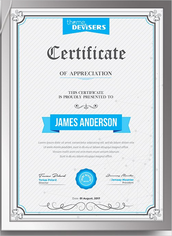 Template For Training Certificate