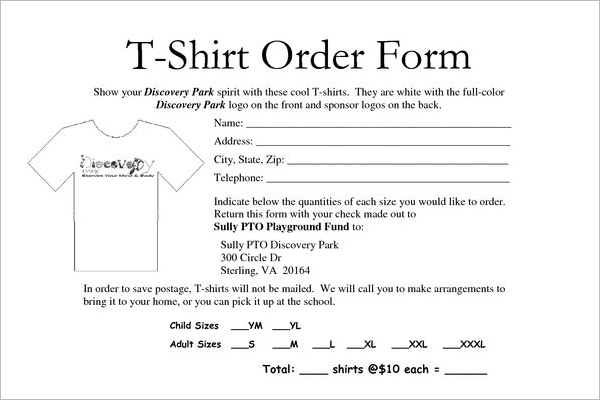 T Shirt Order Template from www.creativetemplate.net