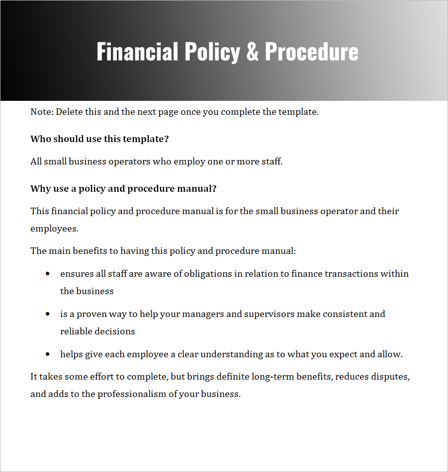 28-policy-and-procedure-templates-free-word-pdf-download-examples