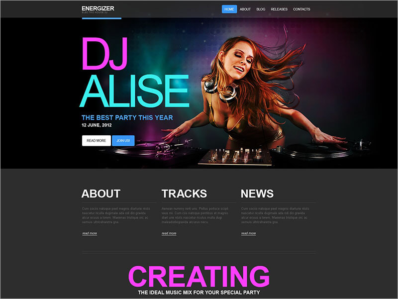 15+ DJ HTML Website Templates Free Website Themes