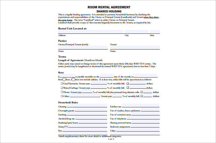 20 free rental agreement templates doc sample formats