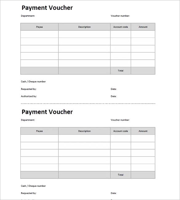 20 Sample Payment Voucher Templates Free Word Pdf Excel Format