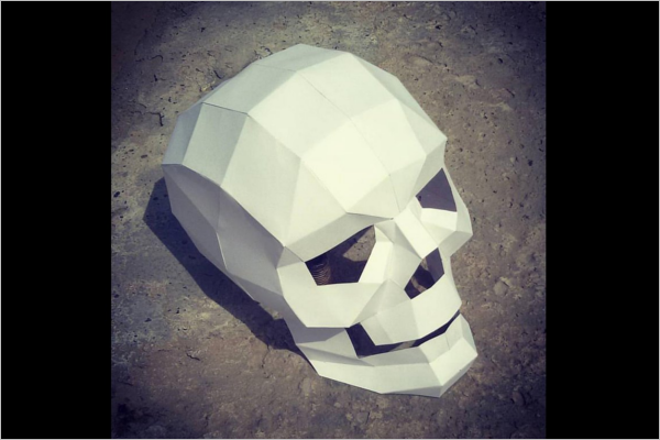 3D Skull Paper Design