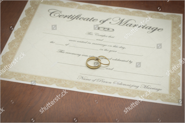 SampleÂ Marriage Certificate Template Download