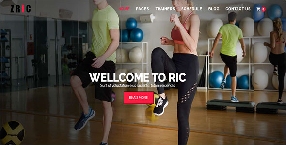 Fitness Multipages Drupal 8 Theme