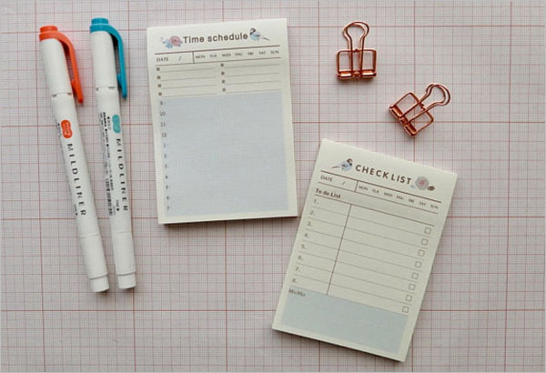 Daily Time Checklist Template