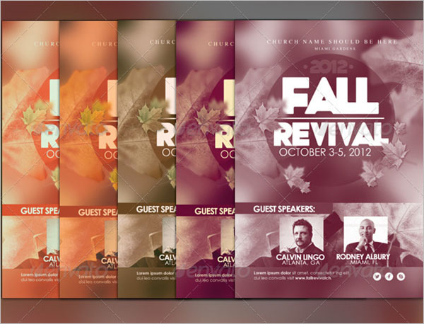 Fall Revival Flyer Template